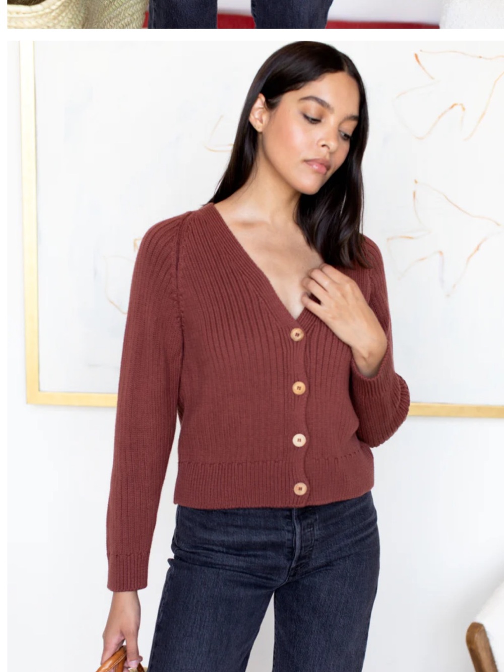 Emerson Fry Low V Neck Cardigan